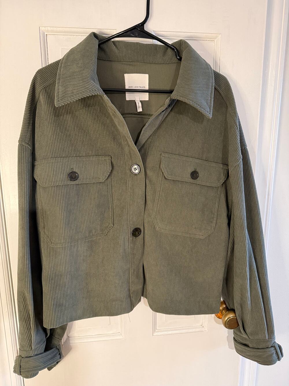 Avec Les Filles Green corduroy Jacket - Size Large